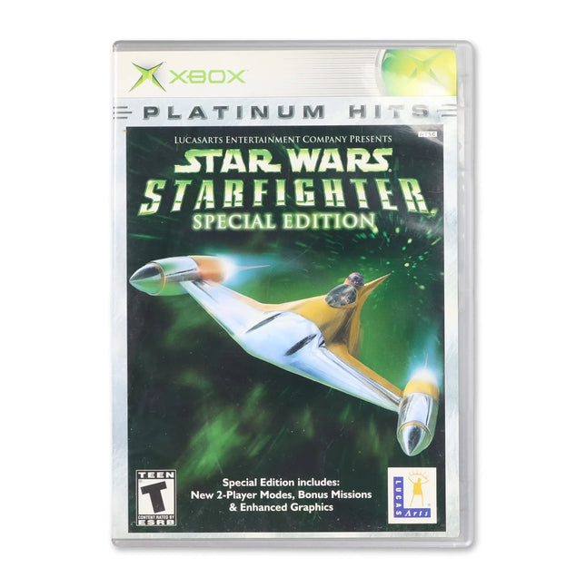 Star Wars Starfighter Special Edition [Platinum Hits] for Microsoft Xbox - Case front cover - Complete in box or case and game.