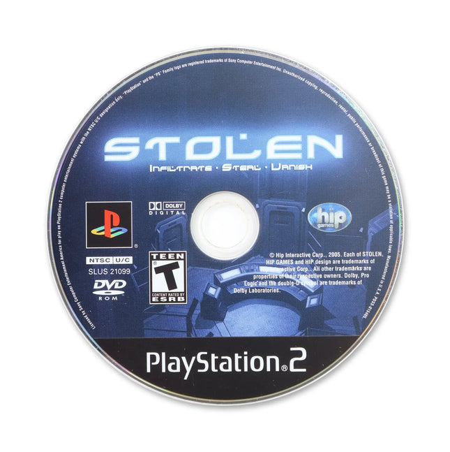 Stolen for Sony PlayStation 2 - Disc front with label - Game only.