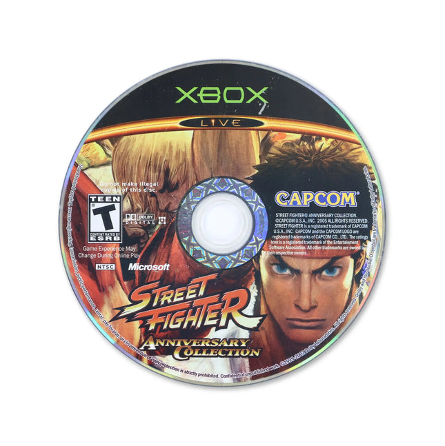 Street Fighter Anniversary Collection for Microsoft Xbox - Disc front with label - Game only.