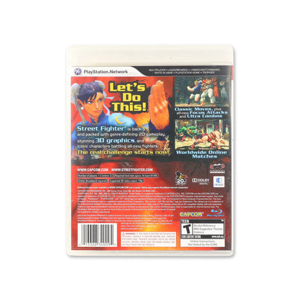 Street Fighter IV for PlayStation 3 - Box back - Product gallery.