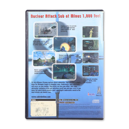 Sub Rebellion for Sony PlayStation 2 - Case back cover - Product gallery.