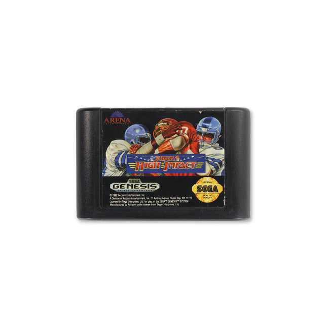 Super High Impact for Sega Genesis - Cartridge front with label - Game only.
