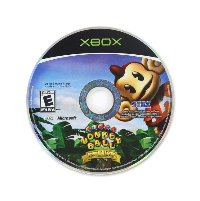 Super Monkey Ball Deluxe for Microsoft Xbox - Disc front with label - Game only.