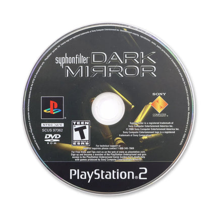 Syphon Filter Dark Mirror for Sony PlayStation 2 - Disc front with label - Game only.