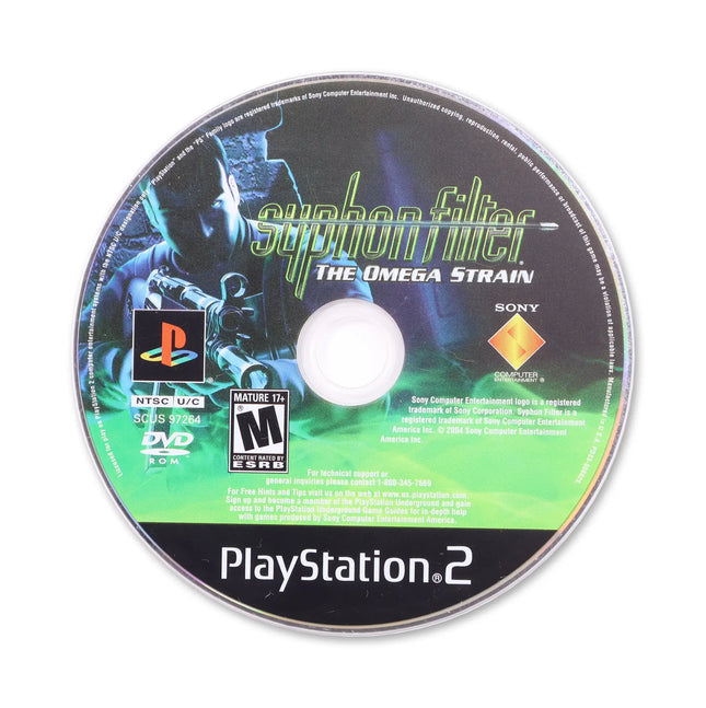 Syphon Filter Omega Strain for Sony PlayStation 2 - Disc front with label - Game only.