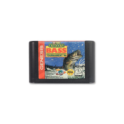 TNN Outdoors Bass Tournament '96 for Sega Genesis - Cartridge front with label - Game only.