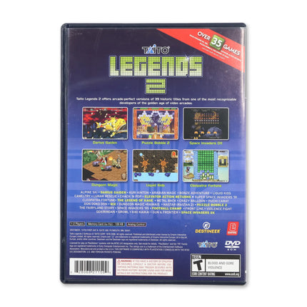Taito Legends 2 for Sony PlayStation 2 - Case back cover - Product gallery.