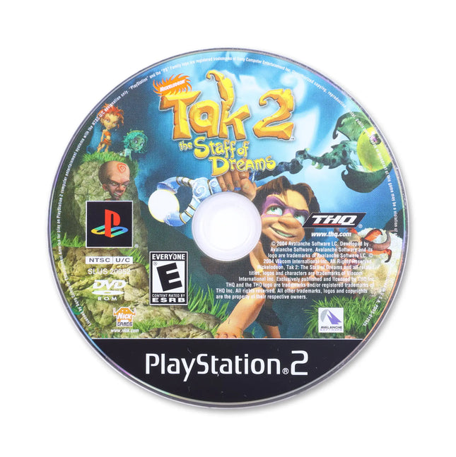 Tak 2 The Staff of Dreams for Sony PlayStation 2 - Disc front with label - Game only.