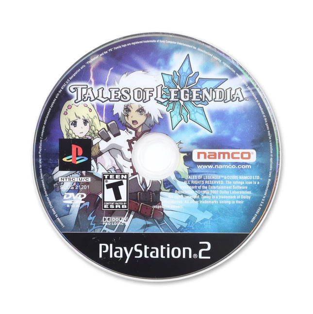 Tales of Legendia for Sony PlayStation 2 - Disc front with label - Game only.