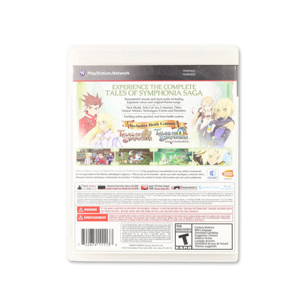 Tales of Symphonia Chronicles for PlayStation 3 - Box back - Product gallery.