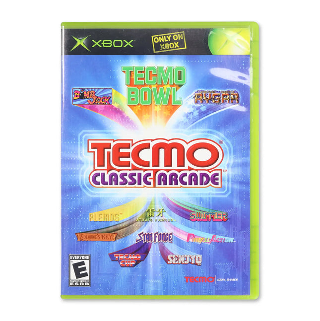 Tecmo Classic Arcade for Microsoft Xbox - Case front cover - Complete in box or case and game.