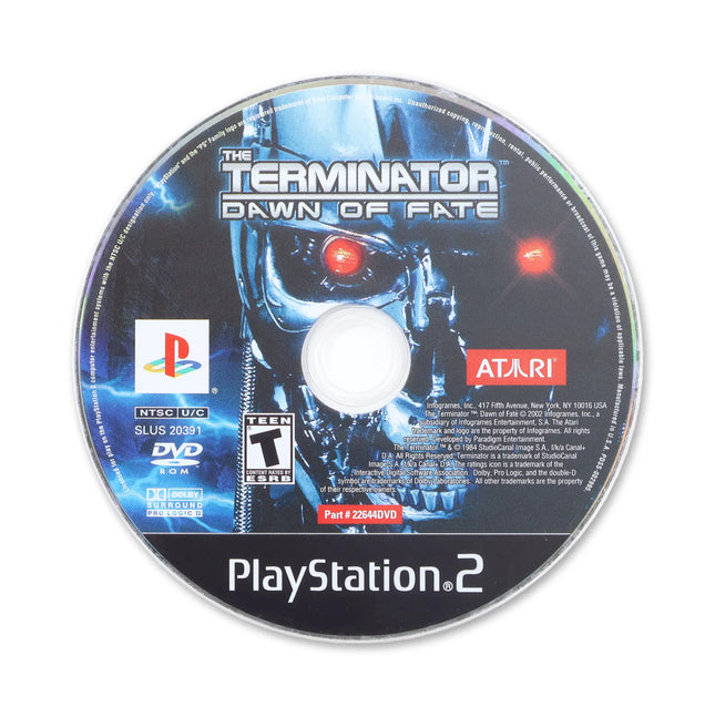 Terminator Dawn of Fate for Sony PlayStation 2 - Disc front with label - Game only.