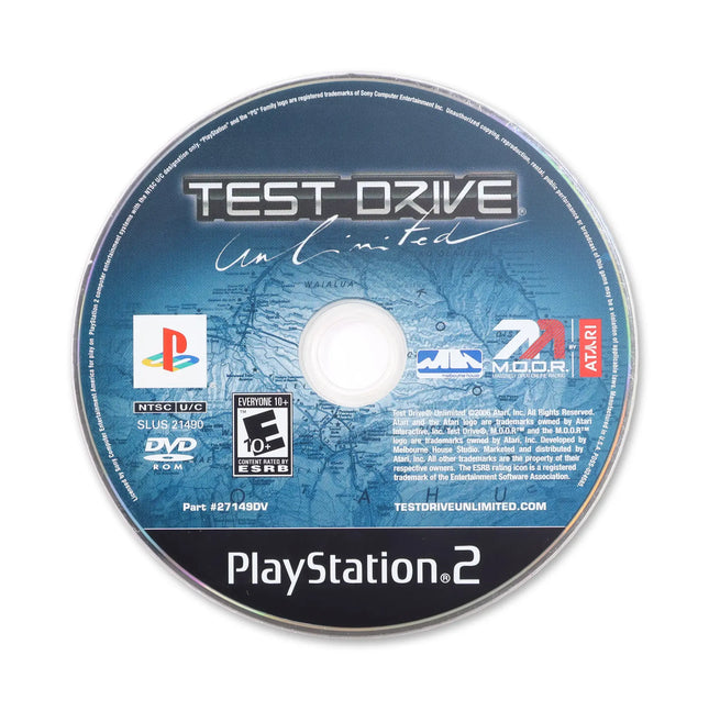 Test Drive Unlimited for Sony PlayStation 2 - Disc front with label - Game only.