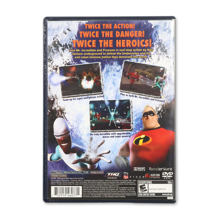 The Incredibles Rise of the Underminer for Sony PlayStation 2 - Case back cover - Product gallery.