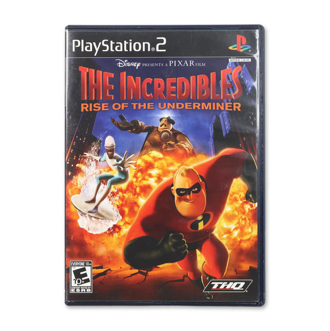 The Incredibles Rise of the Underminer for Sony PlayStation 2 - Case front cover - Complete in box or case and game.