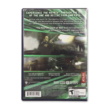 The Matrix Path of Neo for Sony PlayStation 2 - Case back cover - Product gallery.