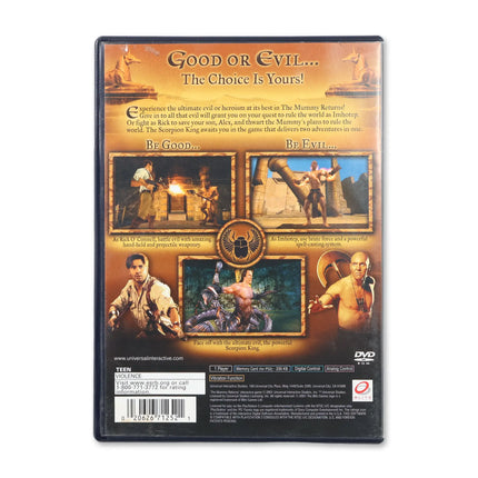 The Mummy Returns for Sony PlayStation 2 - Case back cover - Product gallery.