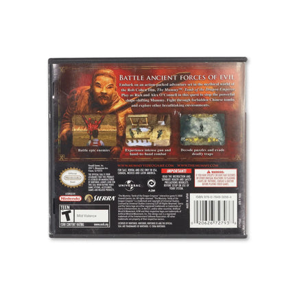 The Mummy Tomb of the Dragon Emperor for Nintendo DS - Box back - Product gallery.