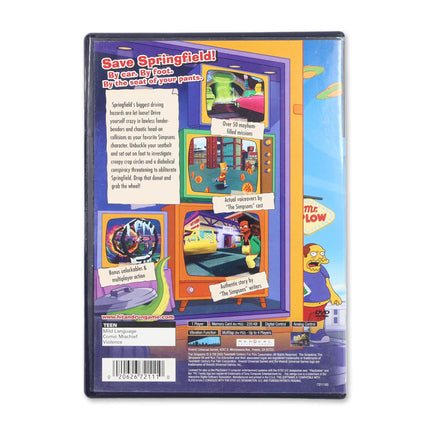 The Simpsons Hit and Run for Sony PlayStation 2 - Case back cover - Product gallery.