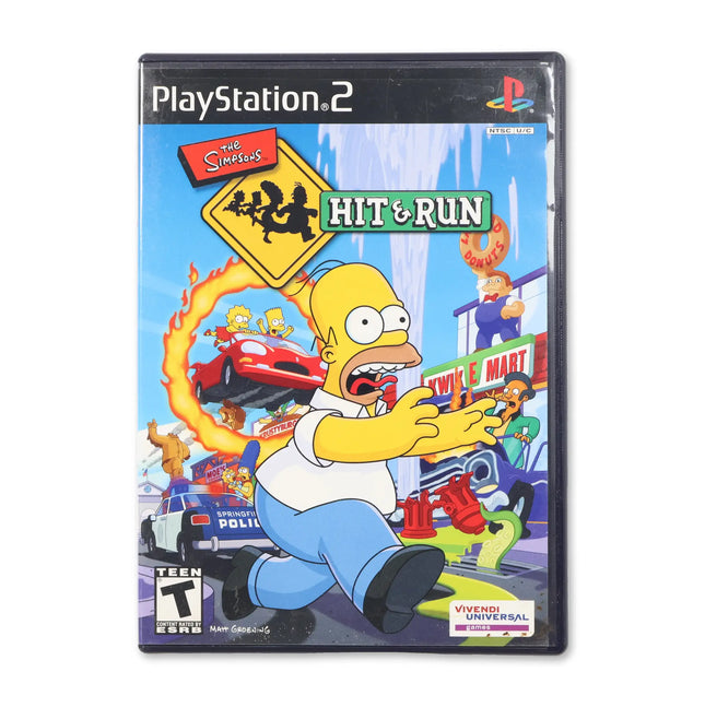 The Simpsons Hit and Run for Sony PlayStation 2 - Case front cover - Complete in box or case and game.