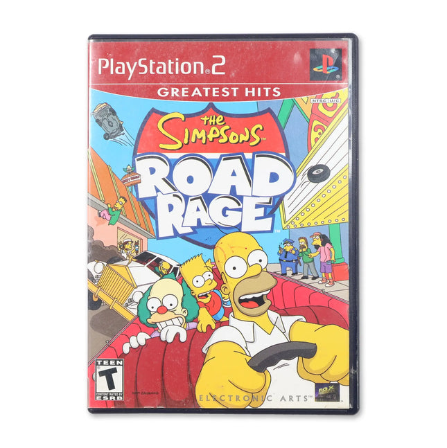 The Simpsons Road Rage [Greatest Hits] for Sony PlayStation 2 - Case front cover - Complete in box or case and game.