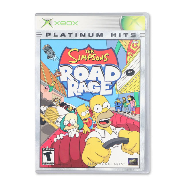 The Simpsons Road Rage [Platinum Hits] for Microsoft Xbox - Case front cover - Complete in box or case and game.