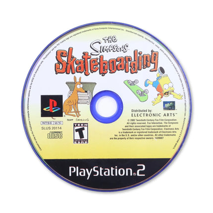 The Simpsons Skateboarding for Sony PlayStation 2 - Disc front with label - Game only.