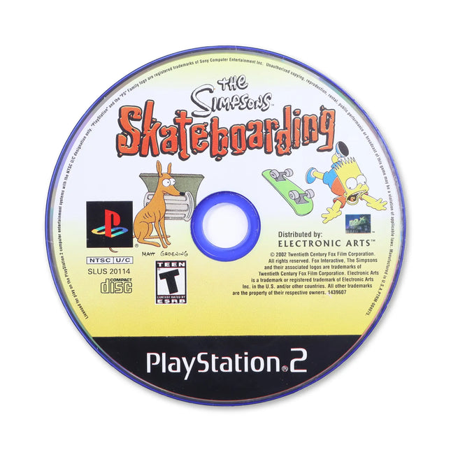 The Simpsons Skateboarding for Sony PlayStation 2 - Disc front with label - Game only.