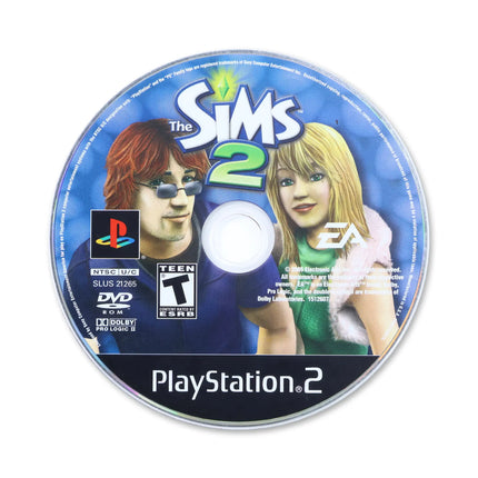 The Sims 2 for Sony PlayStation 2 - Disc front with label - Game only.