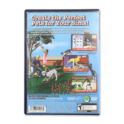 The Sims 2: Pets for Sony PlayStation 2 - Case back cover - Product gallery.