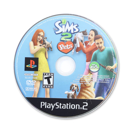 The Sims 2: Pets for Sony PlayStation 2 - Disc front with label - Game only.