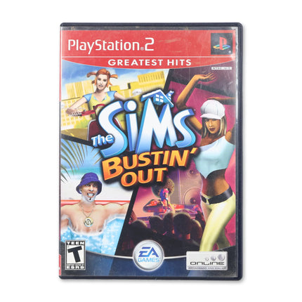 The Sims Bustin Out [Greatest Hits] for Sony PlayStation 2 - Case front cover - Complete in box or case and game.