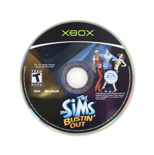 The Sims Bustin Out for Microsoft Xbox - Disc front with label - Game only.