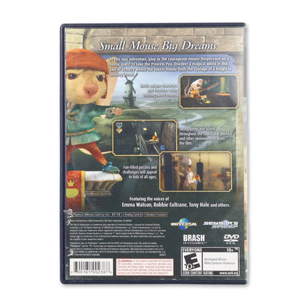 The Tale of Despereaux for Sony PlayStation 2 - Case back cover - Product gallery.