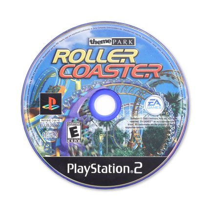 Theme Park Roller Coaster for Sony PlayStation 2 - Disc front with label - Game only.