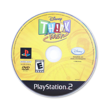 Think Fast for Sony PlayStation 2 - Disc front with label - Game only.