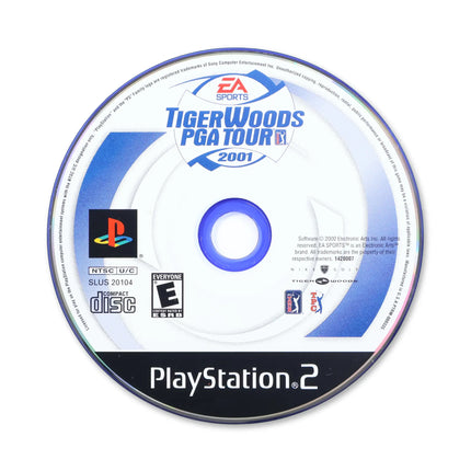 Tiger Woods 2001 for Sony PlayStation 2 - Disc front with label - Game only.