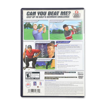 Tiger Woods 2004 for Sony PlayStation 2 - Case back cover - Product gallery.