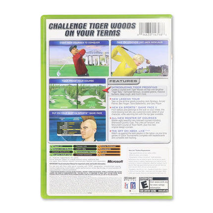 Tiger Woods 2005 for Microsoft Xbox - Case back cover - Product gallery.