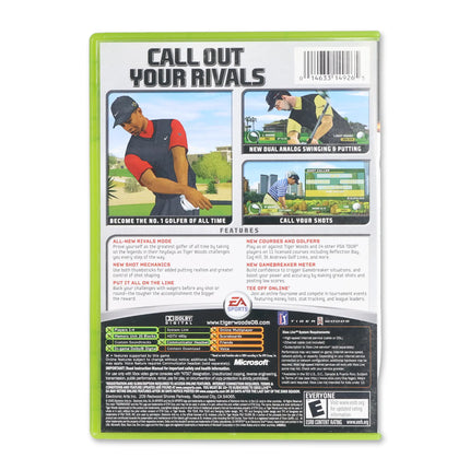 Tiger Woods 2006 for Microsoft Xbox - Case back cover - Product gallery.