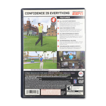Tiger Woods PGA Tour 08 for Sony PlayStation 2 - Case back cover - Product gallery.