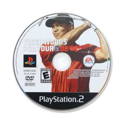 Tiger Woods PGA Tour 08 for Sony PlayStation 2 - Disc front with label - Game only.