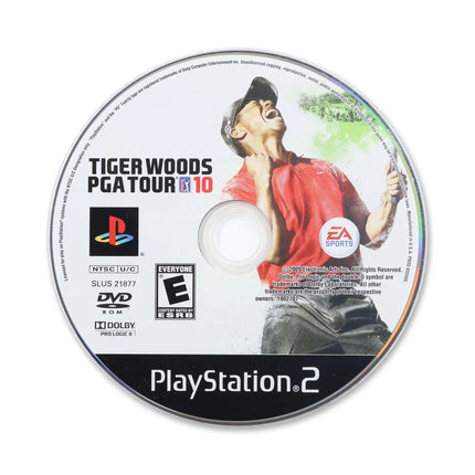 Tiger Woods PGA Tour 10 for Sony PlayStation 2 - Disc front with label - Game only.