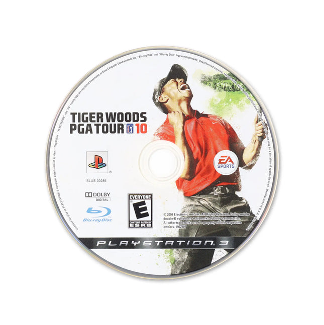 Tiger Woods PGA Tour 10 for PlayStation 3 - Cartridge front with label - Game only.