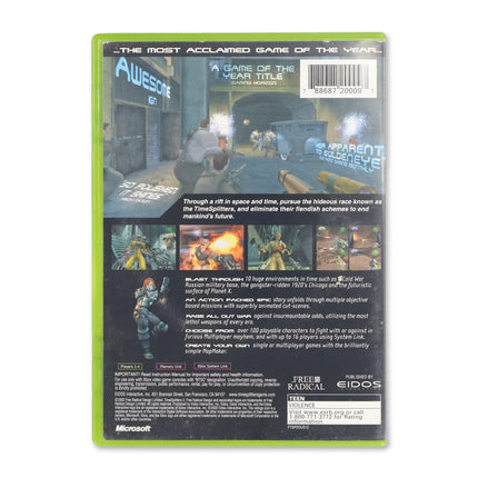 Time Splitters 2 for Microsoft Xbox - Case back cover - Product gallery.