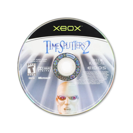 Time Splitters 2 for Microsoft Xbox - Disc front with label - Game only.