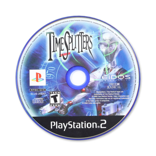 Time Splitters for Sony PlayStation 2 - Disc front with label - Game only.