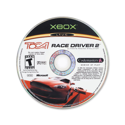 Toca Race Driver 2 for Microsoft Xbox - Disc front with label - Game only.