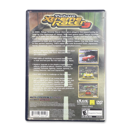 Tokyo Xtreme Racer 3 for Sony PlayStation 2 - Case back cover - Product gallery.