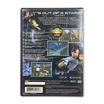 Tomb Raider Angel of Darkness for Sony PlayStation 2 - Case back cover - Product gallery.